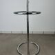 Chrome and glass design side table, adjustable.
