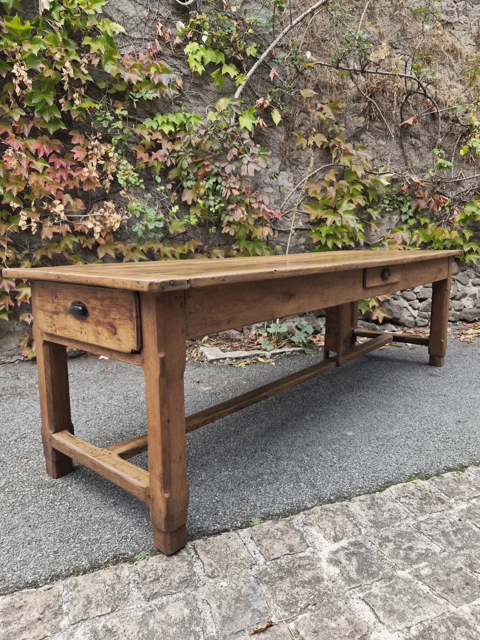 Old farmhouse table in oak, 18th century – Auvergne, France