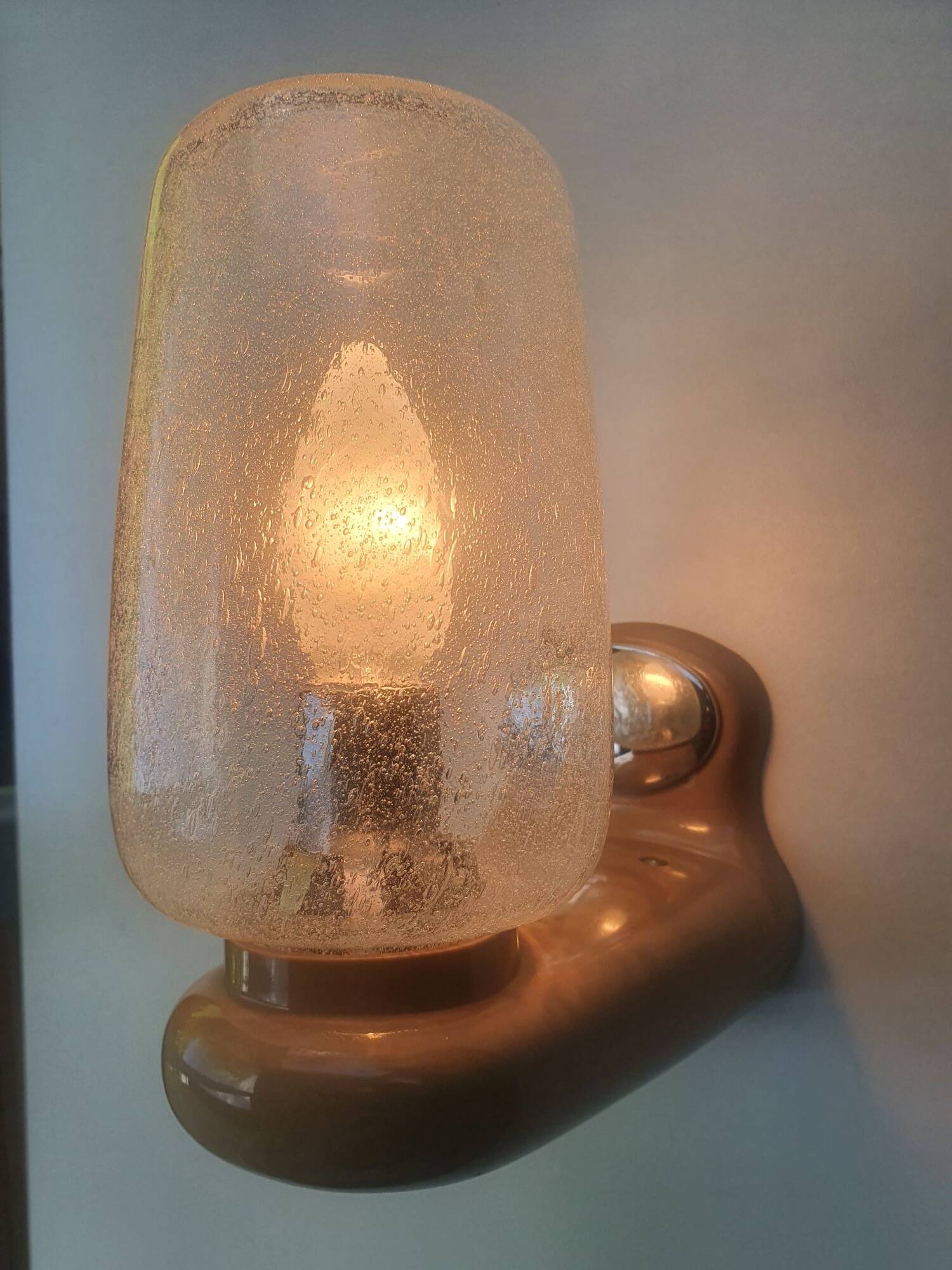 Pair of vintage bathroom wall lights from Germany in the 70s