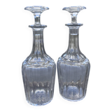 Pair of antique crystal carafes – in the style of Baccarat Harcourt – circa 1900