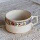 Antique chocolate cup in ivory earthenware - Polychrome frieze decoration