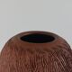 Vintage mid-century brutalist sgraffito ceramic vase