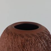 Vase en céramique sgraffito décor brutaliste vintage du milieu du siècle