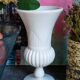 Antique milk glass baluster vase early 20th century
