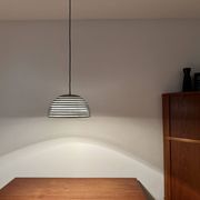 Chromed 1970s Pendant Lamp by Kazuo Motozawa for Staff