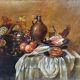 Ancient tableau HSP/C "The buffet, ham and grapes" in the spirit of Cornelis.