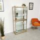 Vitrine laiton étagère verre design 1970