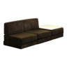 2-seater sofa and end of sofa or chocolate velvet daybed