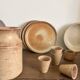 Vintage french stoneware ceramics set – mineral earth