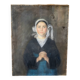 Painting young girl praying