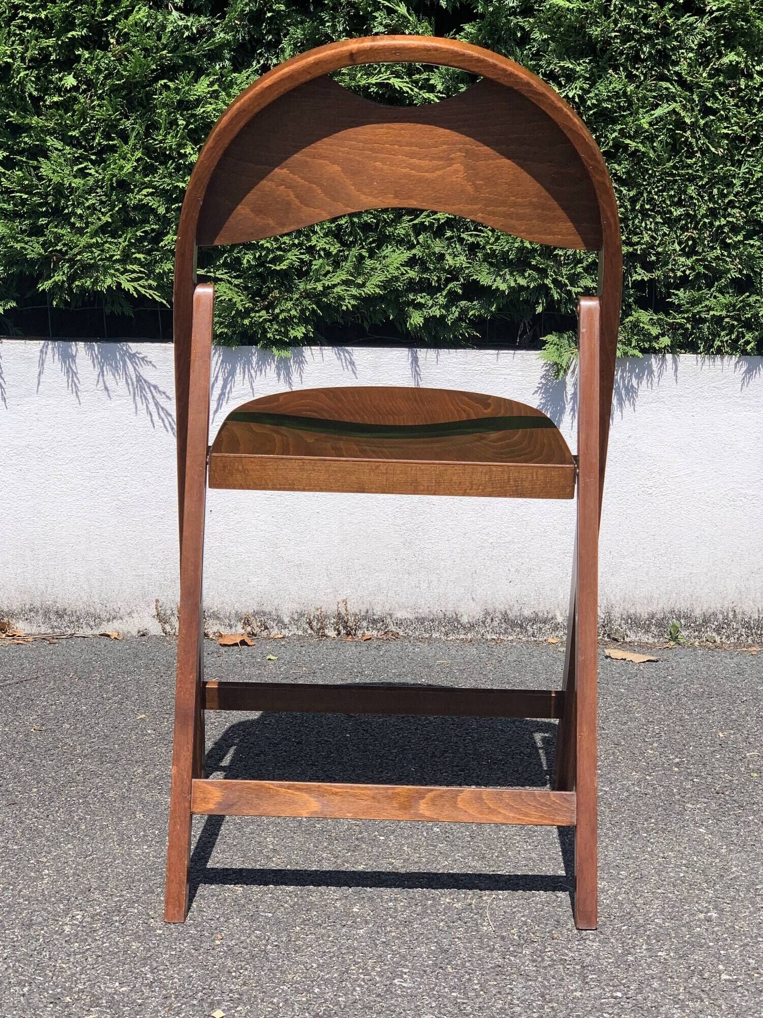 6 wooden folding chairs Stol Kamnik Yugoslavia design Zascitni Zhak