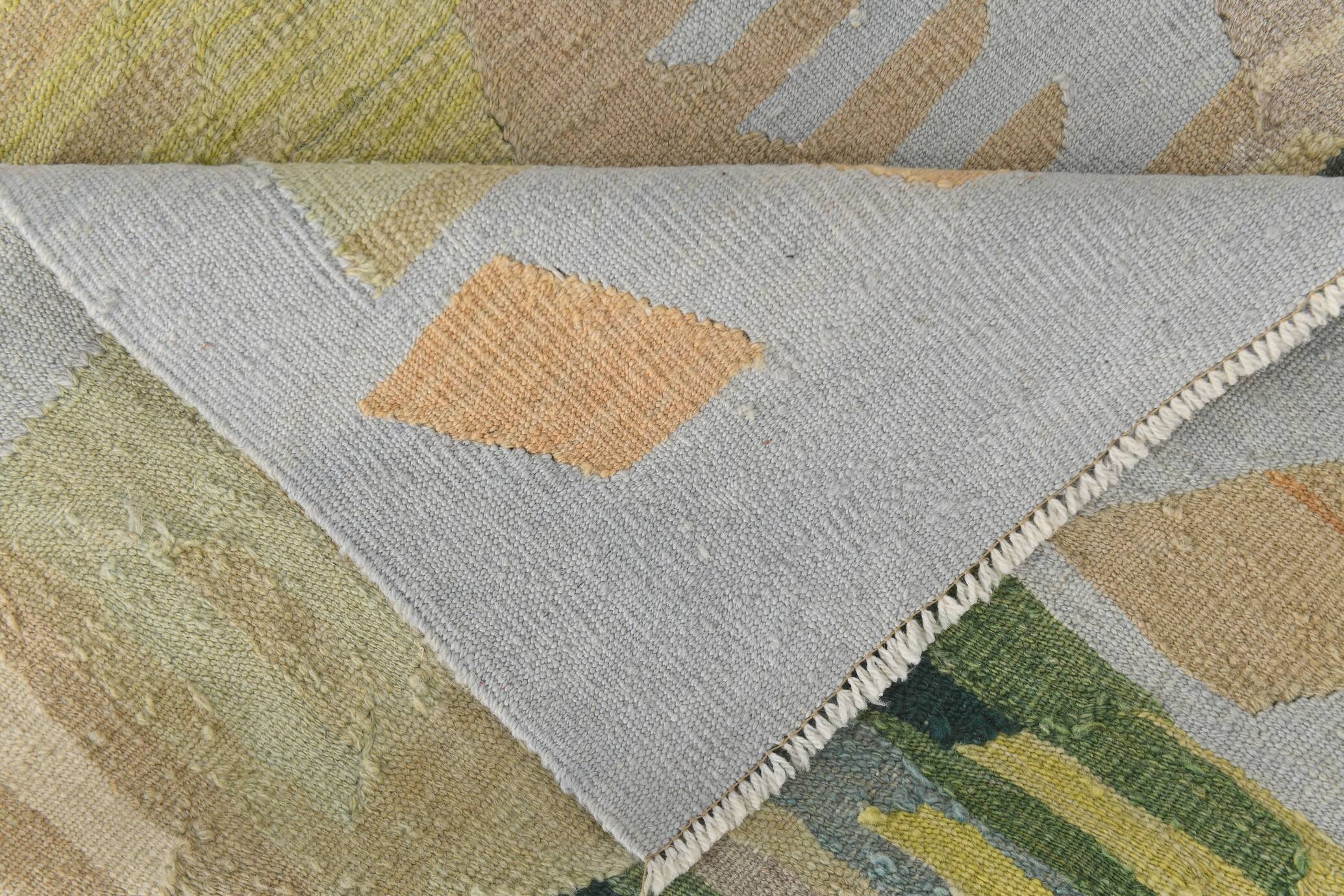 Geometric Multicolor Vintage Kilim Rug, 270x352Cm