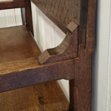 Stylized church pew, early twentieth century, solid wood