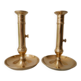 Lot de 2 bougeoirs en laiton