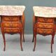 Pair of Louis XV style bedside tables in rosewood