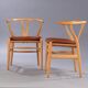 2 Wegner model Y chairs in beech