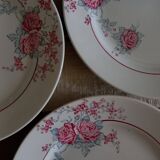 Set of 6 Saint-Amand and Hamage plates, Thalie model