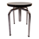 Tubular stool chrome adjustable seat in green formica