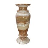 Vintage Large Onyx Marble Vase, 1980s