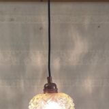 Old portable lamp with a smoked glass globe - mid 20th century.