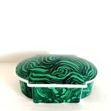 Malachite style porcelain box