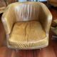 Paire de fauteuils pivotants Flamant cuir cognac, style Design 1970