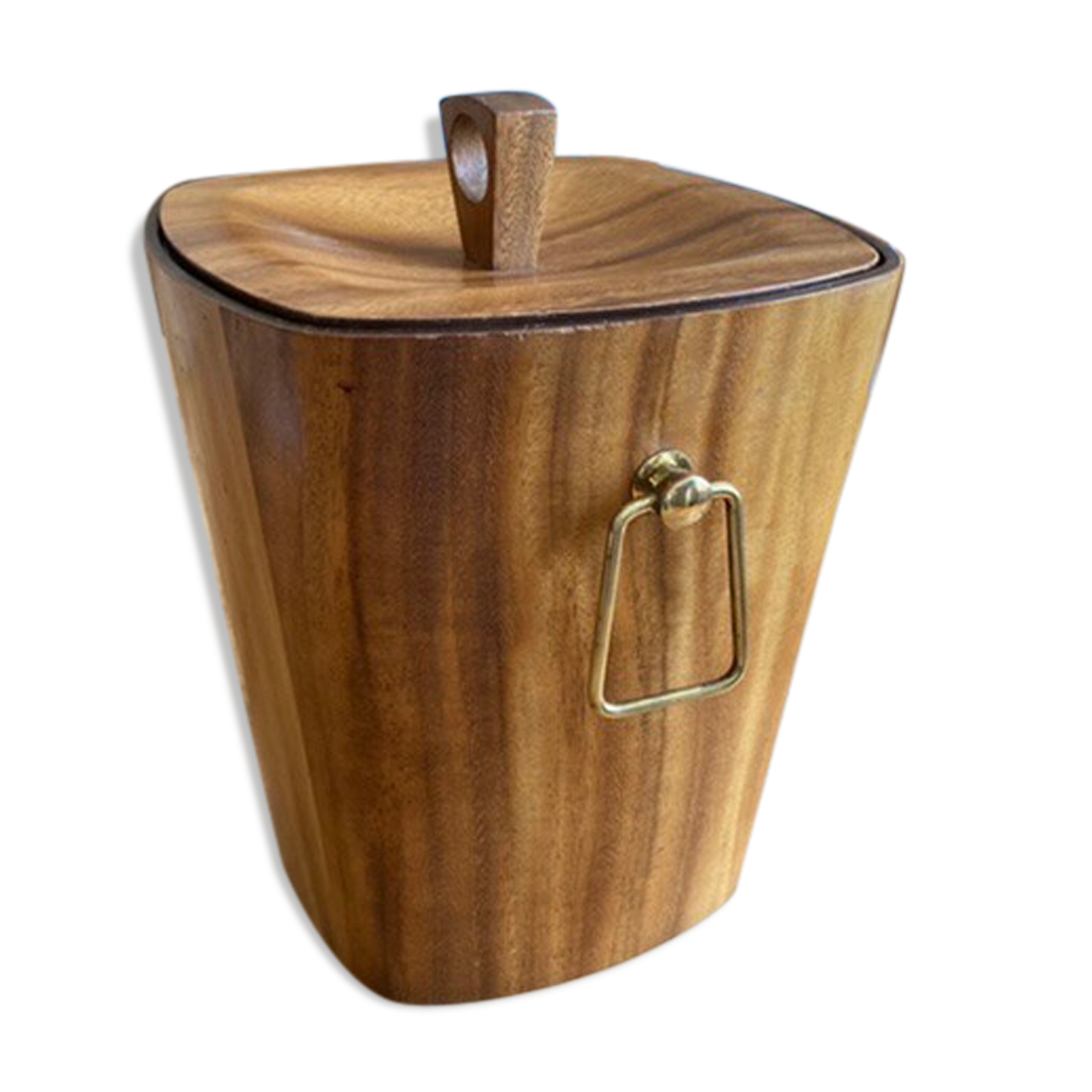 Vintage champagne bucket / teak ice cream