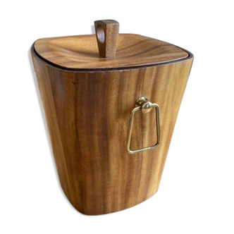 Vintage champagne bucket / teak ice cream