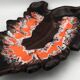 Ceramic center dish from vallauris leaf shape 42 cm