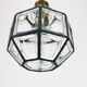 Iron and clear glass pendant by Limburg, Germany, 1960s
