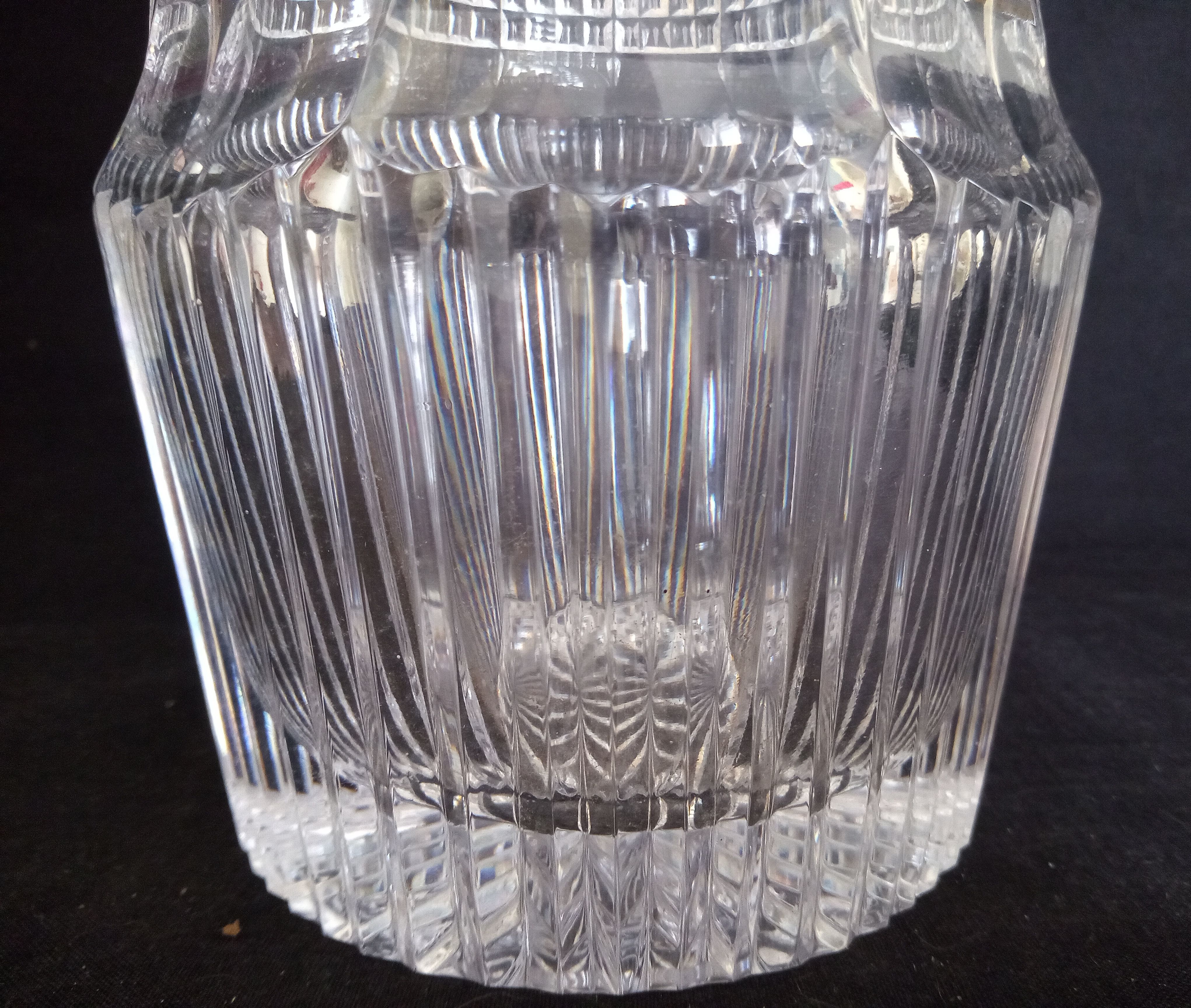 Art Deco vase in cut crystal, h - 32 cm.