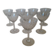 8 crystal white wine glasses from Baccarat, model Magenta Grain De Ri.