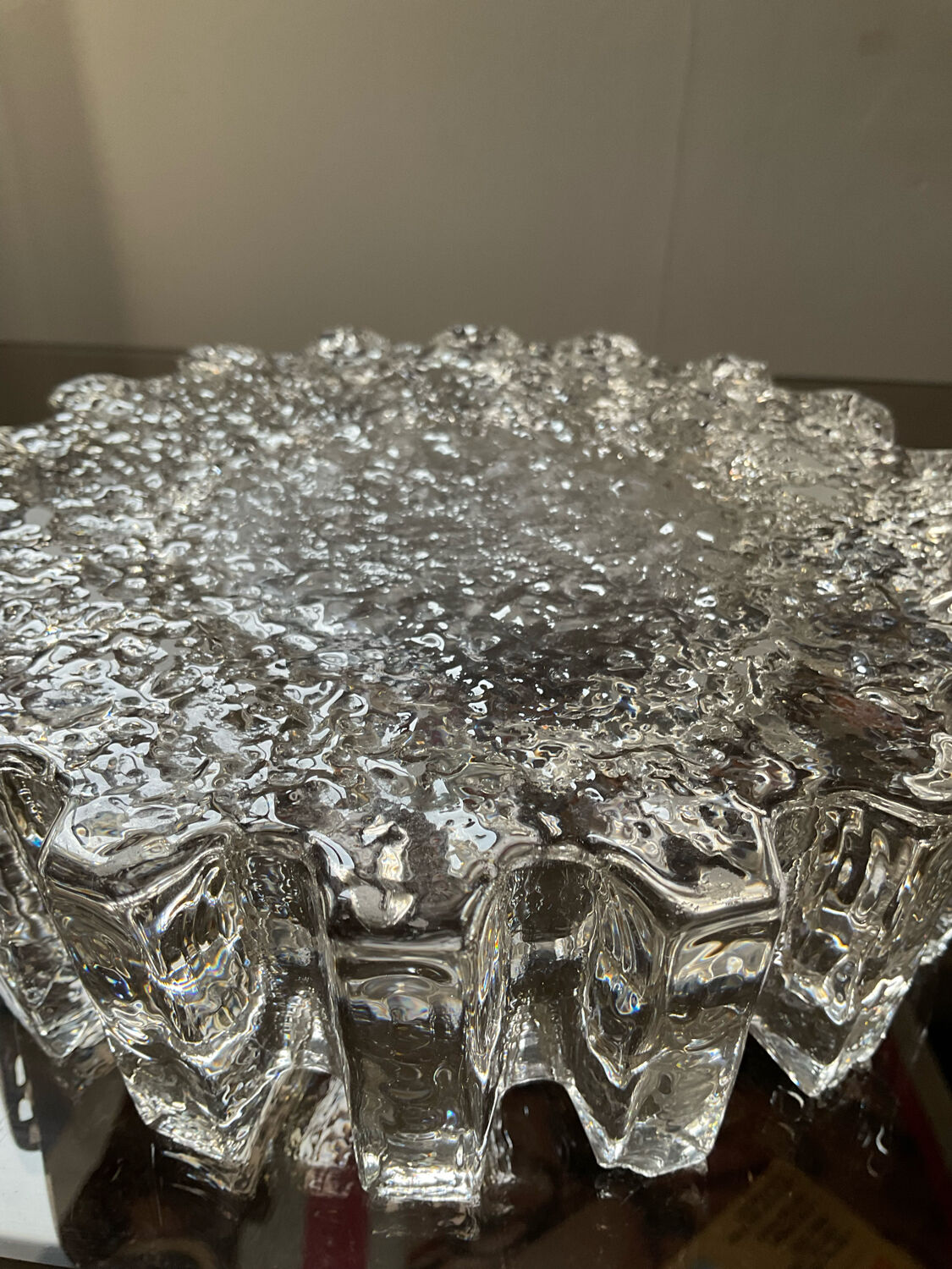 Vintage molded glass pocket vacuum