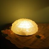 Flower-shaped press glass and glass ceiling light