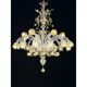 Huge Luxury Italian Chandelier With Flowers and Leaves Murano Glass