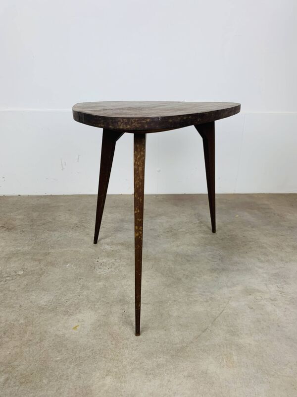 Table basse tripode pieds compas années 50