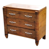 Art Deco chest of drawers from the 30s-40s in walnut 3 drawers