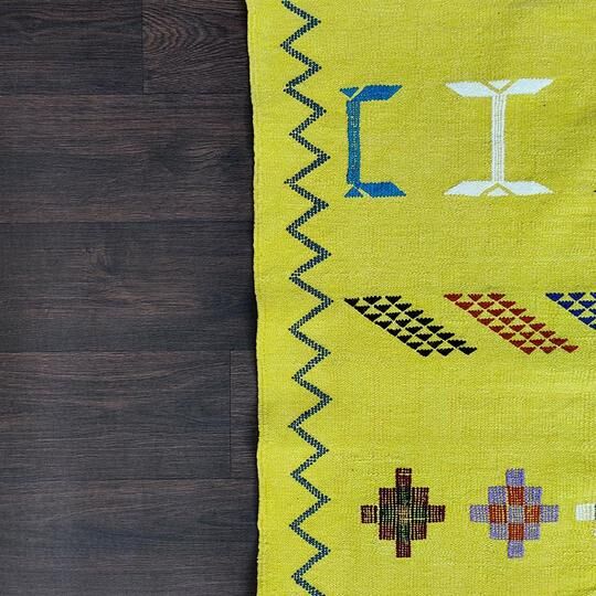 Moroccan Berber Carpet Ethnic Yellow