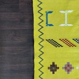 Tapis berbère marocain Jaune Ethnique