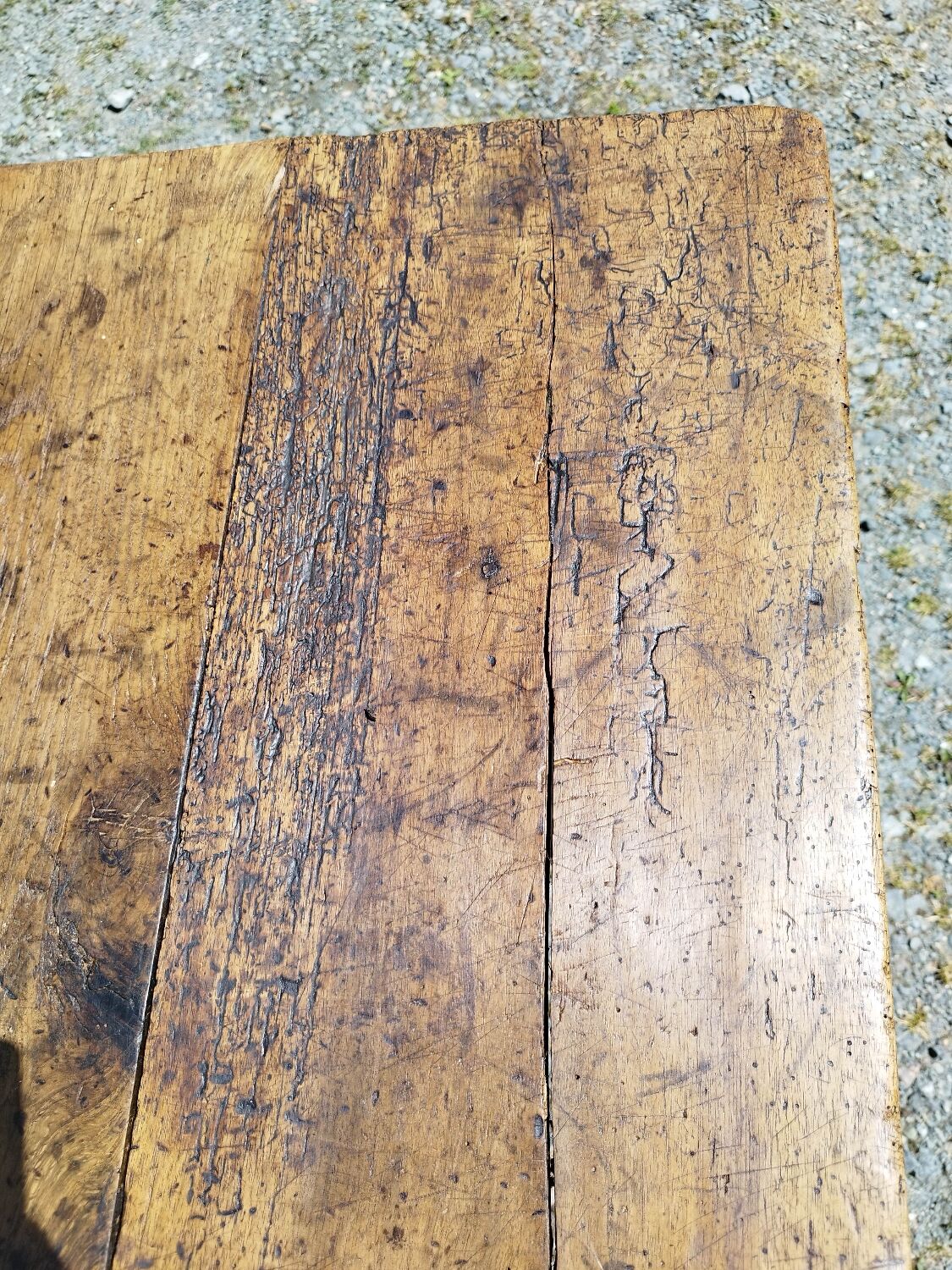 Large rustic farmhouse table bobbin legs