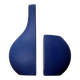 Postmodern minimalist vases from Bel Mondo, Italy, 1980s, set of 2.