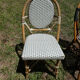 Lot of 4 chairs bistro terrace "Parisian" rattan and braiding