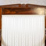 Antique Biedermeier Mahogany Armchair, 1890s