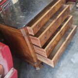 Walnut chest of drawers circa 1880 marble top