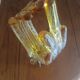 Amber bubble glass sculpture