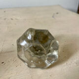 Antique door handle Diamond glass and brass