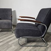 Bauhaus Chrome Armchairs S411 by Willem Hendrik Gispen for Mücke Melder