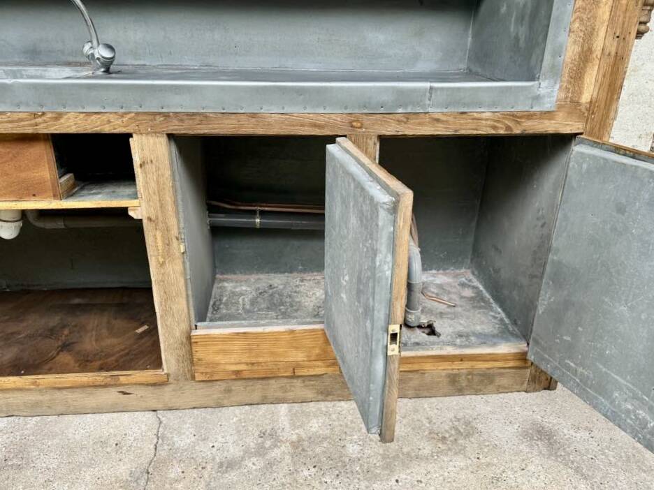 Old oak restaurant bar counter from the early 20th century