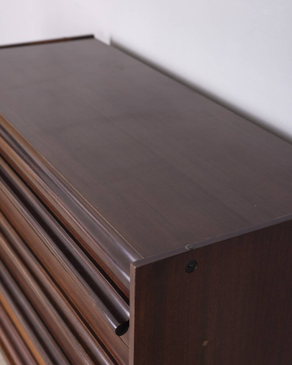 Vintage 1960s wooden chest of drawers with italian design