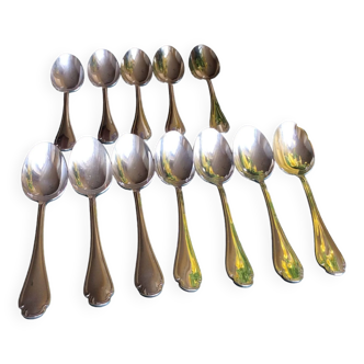 christofle 12 teaspoons pompadour